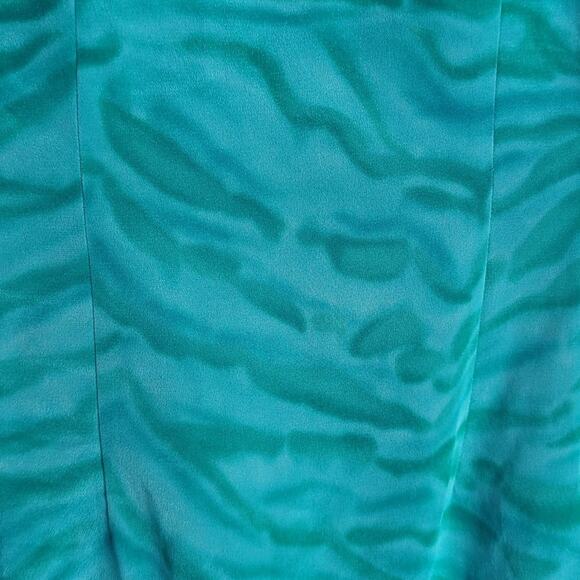 100% Silk Mermaidcore Sheath Dress 3/4 Zip Women's Size 8 - Picture 4 of 8